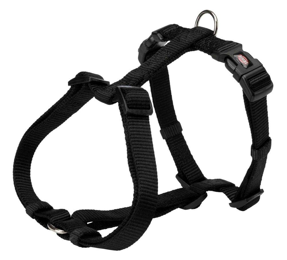TRIXIE Premium H-harness, XXS–XS: 20–32 cm/10 mm, black