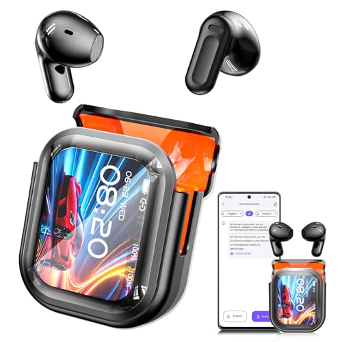QYGCKJ NE20 AI Translation Earbuds Real Time 165 Language Translator Earbuds 4-in-1 Audifonos Traductores Ingls Espaol Wireless Translating Ear Buds Bluetooth 6.0 Headphones - Blackwhite
