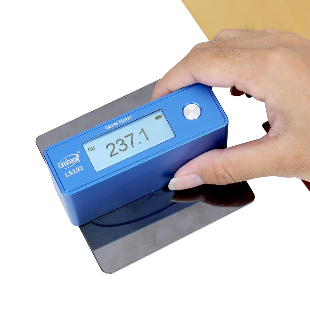 Linshang Gloss Meter LS192 Paint Glosmeter Glossmetre Glossmeter Car LS192 Metal Body 60° Universal Angle Design Large Measuring Range 1000GU