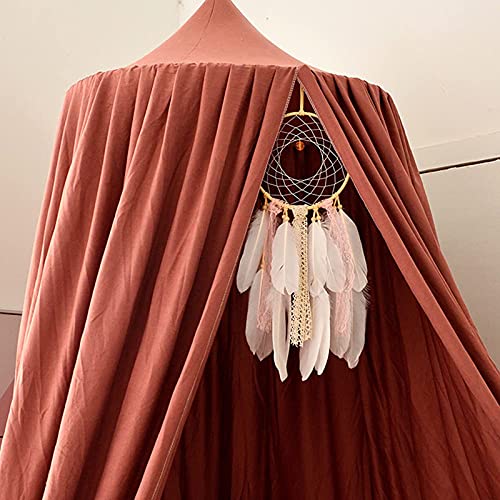 YiShuHua Baldachin Betthimmel Mädchen Kinderzimmer Orange Rost Deko...