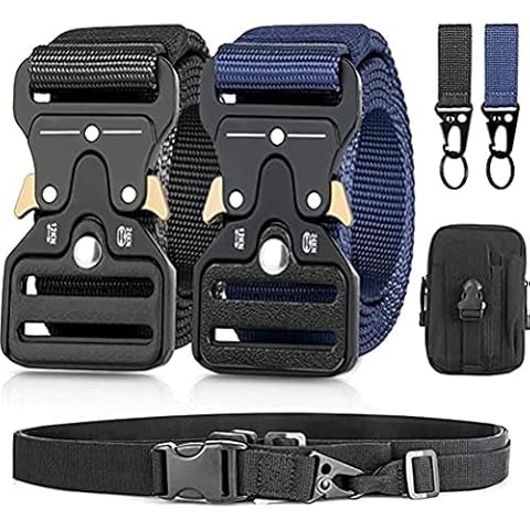 Hosuho Outdoor Tactical Adjustable Belt, Combat Belt Beak Buckle Waist Bag Rope Set Shooting Combat Gear for Men Outdoor Hunting Cover