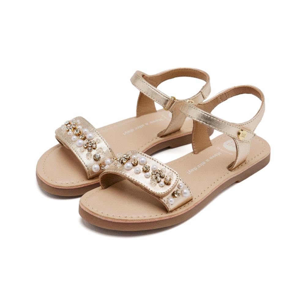 GIOSEPPO Bridgton Girls Flat Sandals, Platinum, 13 UK Child