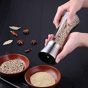 Yazada Salt Pepper Grinder Crusher with Adjustable Coarseness Pepper Mill Shaker Crusher Salt Grinders (1 pcs)
