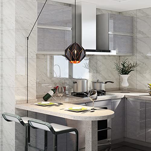 Baunoisk Hanging Lights With Plug In Cord Plug In Pendant Light Swag Light Hanging Lamps Industrial Light Fixture 15 Ft Modern Farmhouse Black Pendant Lighting For Kitchen Island Living Room Bedroom #TOP2