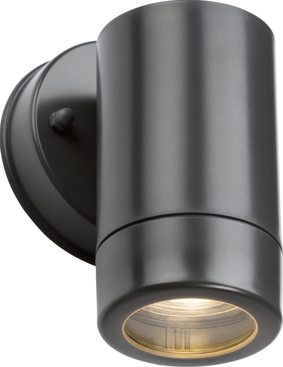 Knightsbridge Eamon - 230V IP54 GU10 Polycarbonate Single Wall Light - Anthracite