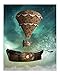 BigWig Prints Steampunk Airship Fantasy Prints - Sci-Fi Wall Art, Stardust Space Decor, Futuristic Airship Posters, Vintage Steampunk Room Decorations, Sci-Fi Pictures - Unframed Set of 4 (8x10)