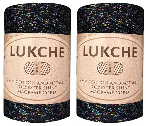 Cordon pour macramé brillant en coton de 2 mm pour des créations textiles d'exception - 2