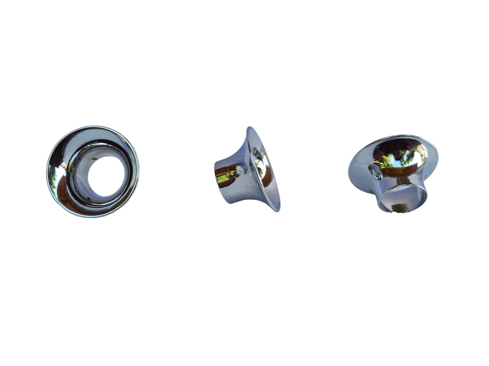 Steirische Harmonika Basstrichter 10 Stück – 27 mm Durchmesser aus verchromtem Metall – Ersatztrichter für Basskanzellen – robust, klangstark & passgenau – ideal für Reparatur & Instrumentenbau