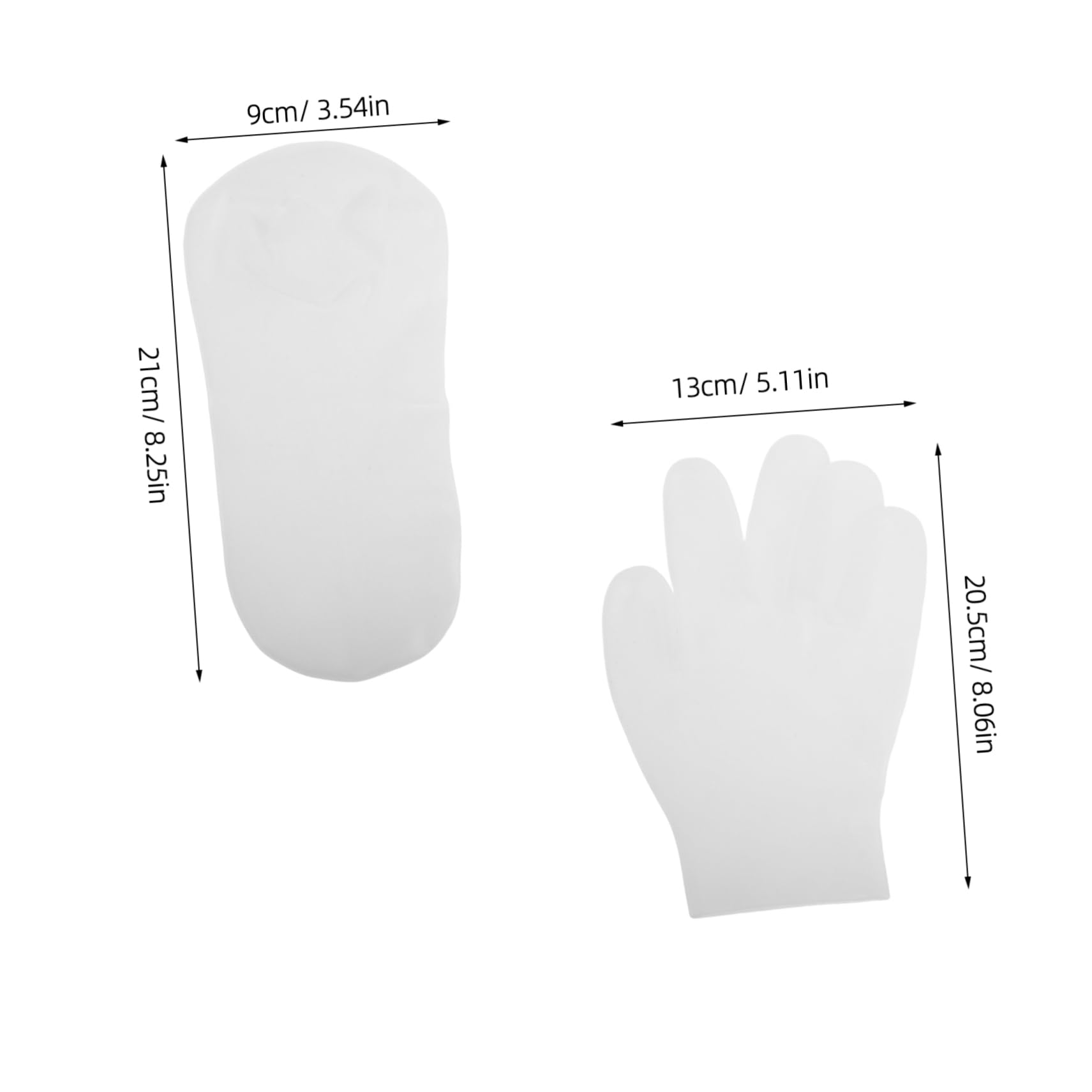 NOLITOY 8piezas Fundas de Silicona para Pies y Manos Secas Calcetines Hidratantes de Gel Reutilizables Cuidado Pies Guantes de Spa para Manos Casa