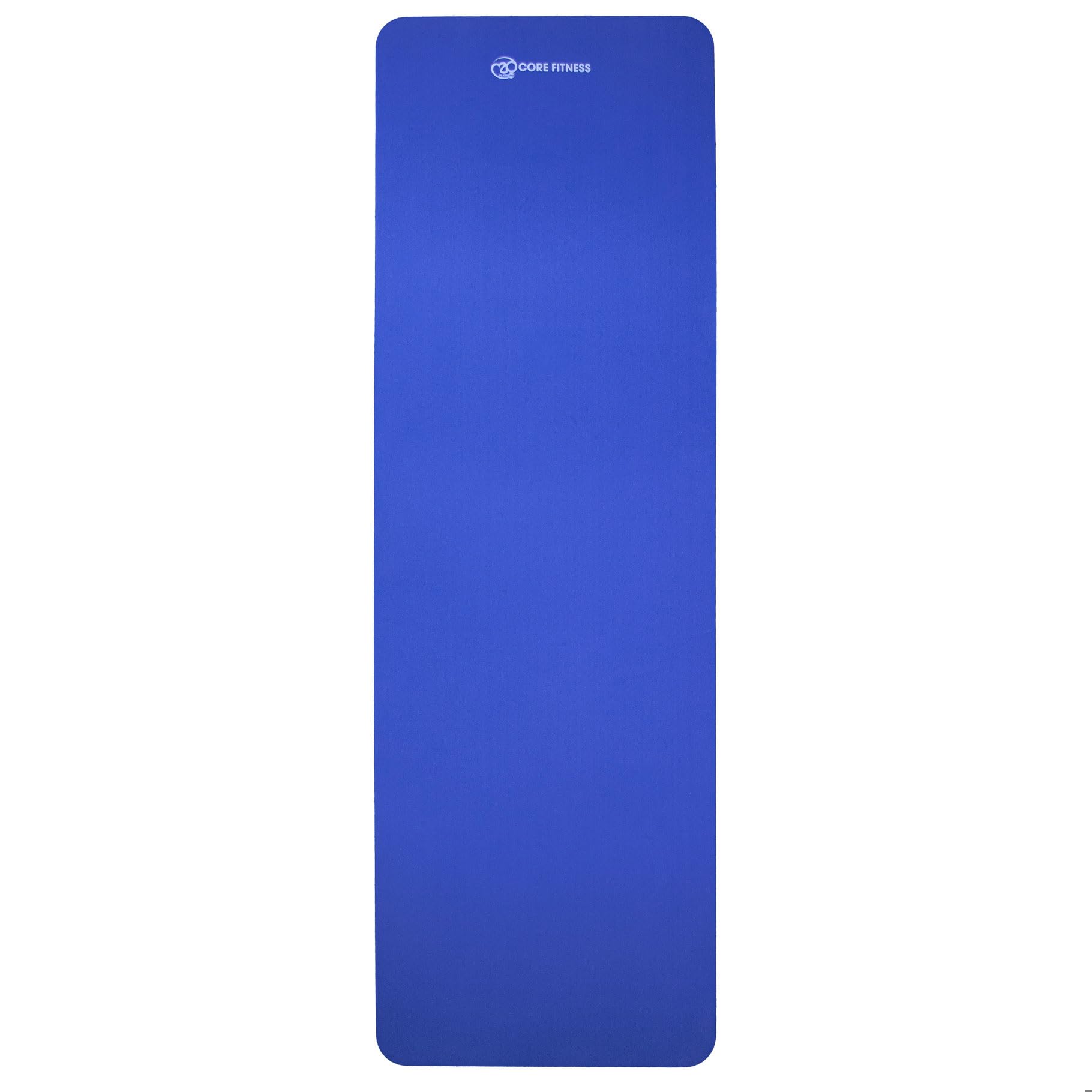 Fitness Mad Trainingsmatte Yogamatte Gymnastikmatte mit Tragegurt - Übungsmatte in Blau - 1,82 m x 58 cm - NBR Schaumstoff ohne Metallelemente - Antibakterielle Oberfläche - Ideal für's Training Zuhause, im Fitnessstudio & in der Sporthalle