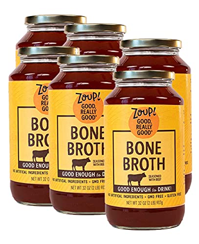 Beef Bone Broth by Zoup! Keto-Friendly, Gluten Free, Fat Free,...