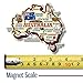 Australia Jumbo Country Map Magnet by Classic Magnets, 3D Rubber Vintage-Style Collectible Souvenirs and Gifts Made in The USA