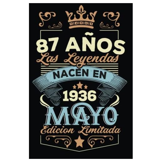 LAS LEYENDAS NACEN EN MAYO EL AÑO 1936: 87 Aniversario Cuaderno personalizado 87 años regalos Feliz 1936 cumpleaños ideas de regalos