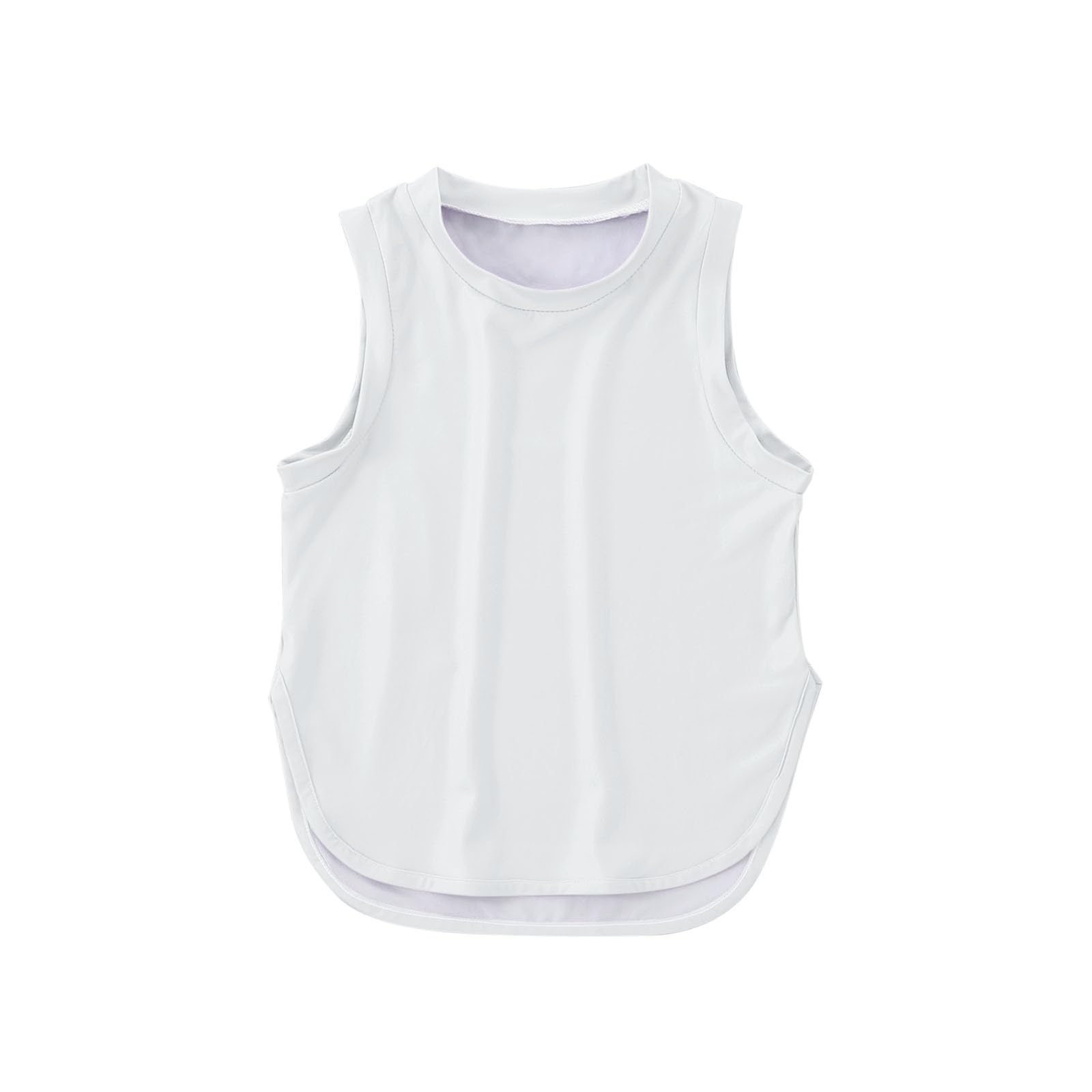 Débardeur Femme Soie Glacée – Col Rond Sans Manches, Respirant Et Sans Coutures – Yoga, Course, Gym (Lot De 3)