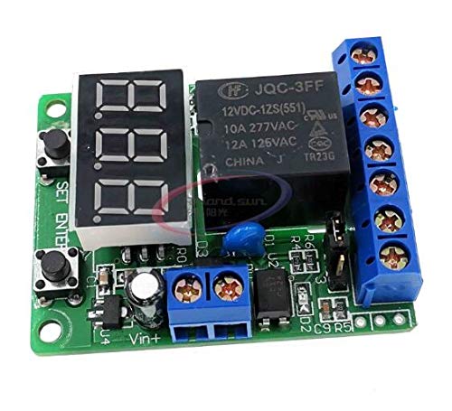DC 12V LED Digital Relay Switch Control Board Module Relay Module Voltage Protection Detection Charging Discharge Monitor Test
