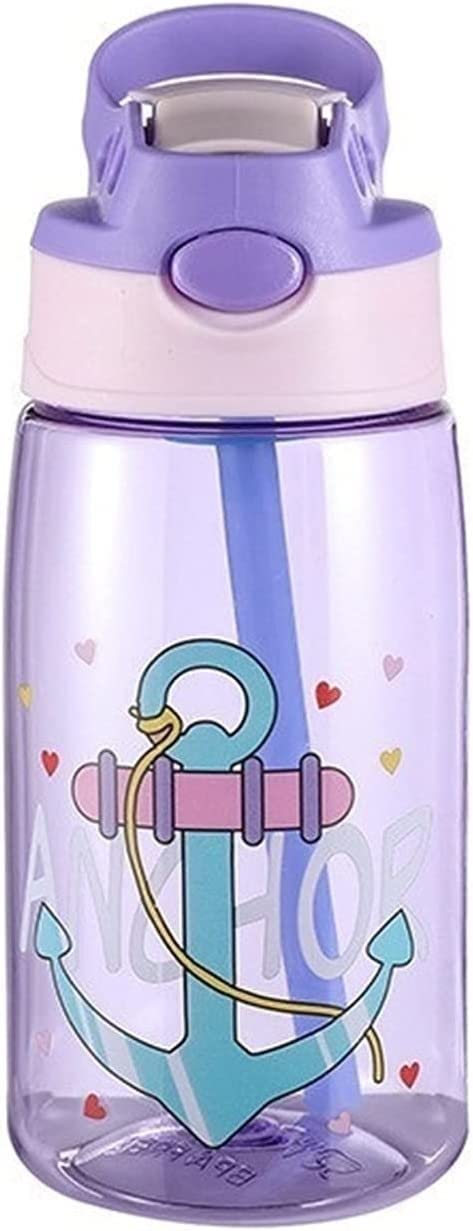Wasserflasche für Sport Strohbecher Transparenter Auslaufsicherer Tragbarer Wasserbecher Niedlicher Kreativer Entenschnabeltopf Cartoon-Wasserbecher Nachhaltige Wasserflasche ( Color : Skipper , Size