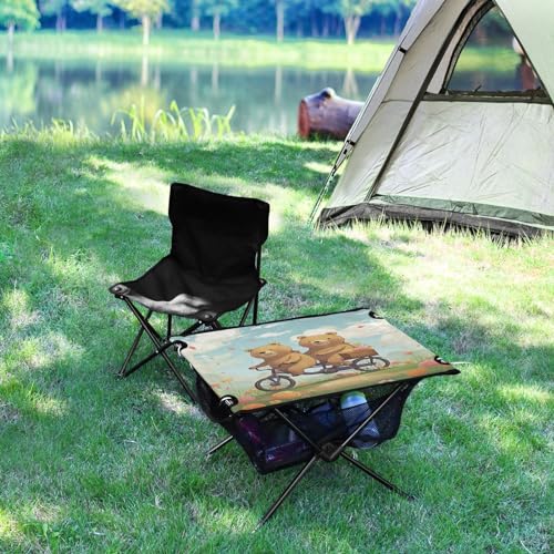 Mesa de Camping Plegable SDMKA Folding Camping Tables Metal Rectangular 23.6x15.7x15 pulgadas miniatura 5