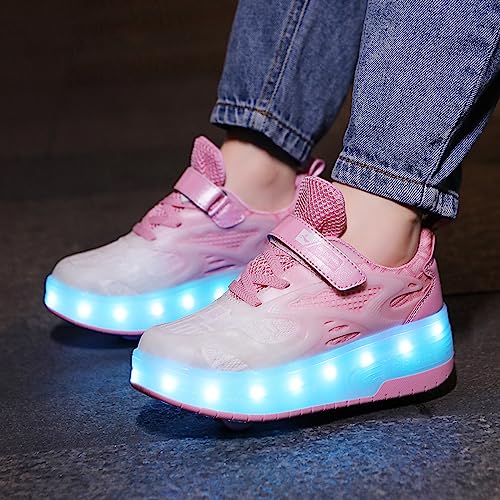 Image of Ylllu Kids LED Roller Skate Shoes with Wheel Light up Roller Shoes Gift for Girls Boys Children