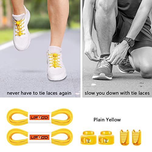 Image of UpUGo Elastic Shoe Laces, No Tie Shoe Laces Tieless for Kids, Adults, Elderly, One Size Fit All