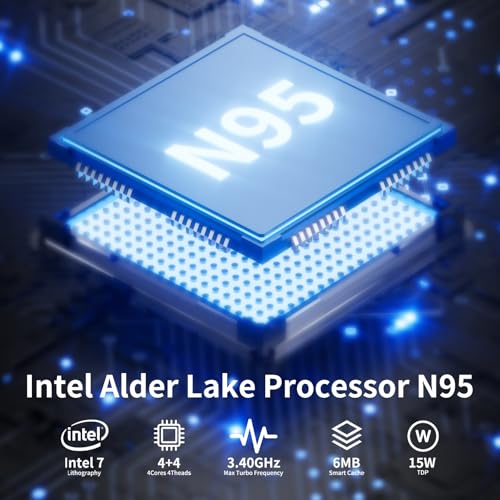 DreamQuest Mini PC Stick Windows 11 Pro 12GB DDR5 512GB M.2 SSD Intel N95 (bis zu 3.4Ghz) PC Stick mit 2X HDMI/2xType C(Max 10Gbit/s)/WiFi 6/BT5.3/4x USB3.2(10Gbit/s) für Home/Büro/Kommerzielle New