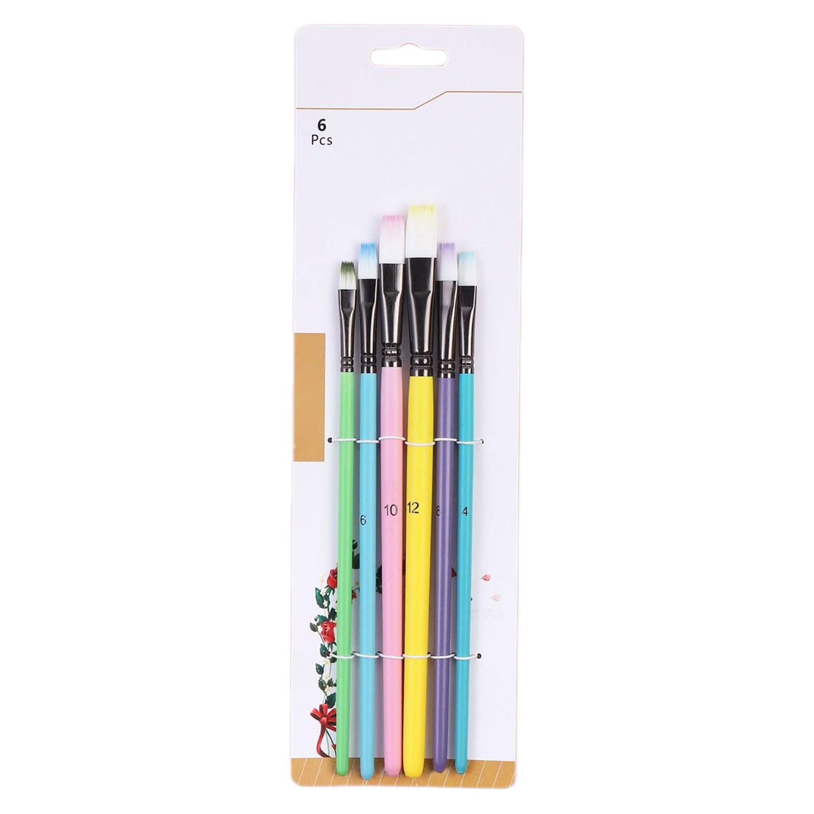 Set Of 6 Watercolor Paintbrush Professional Paint Brush For Gouaches Watercolor Oil Acrylic Painting Miniatures Art Fine Liner Nails Brushes