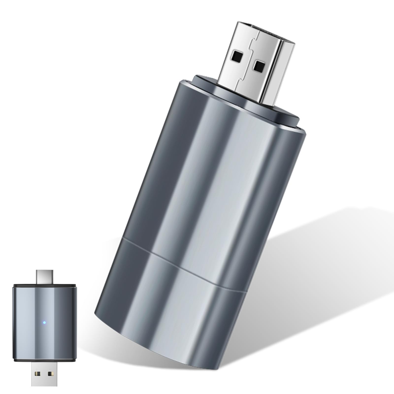 Romon Bezprzewodowy adapter Carplay 2025 Android Car Mini Edition bezprzewodowa do iPhone'a [Type-C i USB, Plug&Play] kompatybilny z pojazdami od 2016 roku, bezprzewodowy adapter 2-w-1, 5 GHz WiFi,