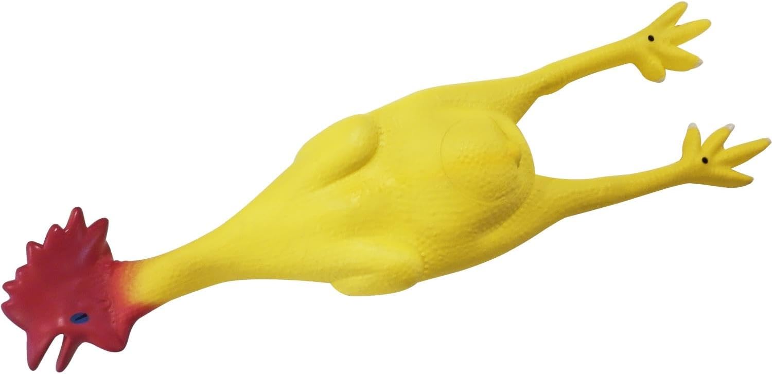 Smiffys Plucked Rubber Chicken, Yellow 58cm/23in, Funny Fancy Dress, Adult Dress Up Jokes & Novelties