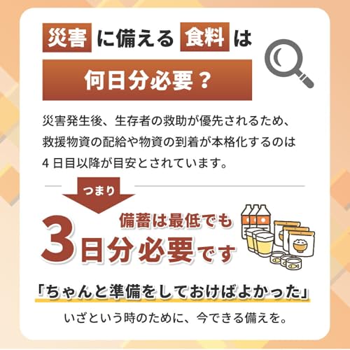 PEACEUP 5年保存 非常食セット 3日分 アルファ米 パンの缶詰 非常食 長期保存 災害備蓄 【保存水なし 2人用 (18食)】 の商品画像 2