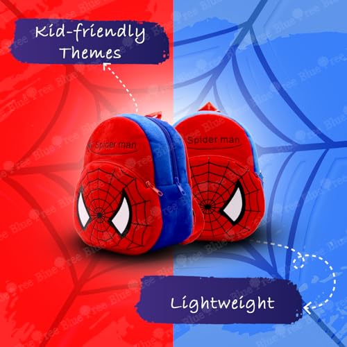 blue tree 10 Liters Kids Backpack Mini Travel Bag 1-6 Years Spider,Red (Image - 4)
