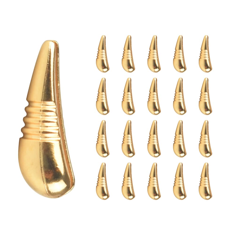 MUUNN 20Pcs Tungsten Javi Beads for Fly Tying, Hook Size #8~#10 Tungsten Nymph Heavy Bodies Jig Back Beads (L,Gold