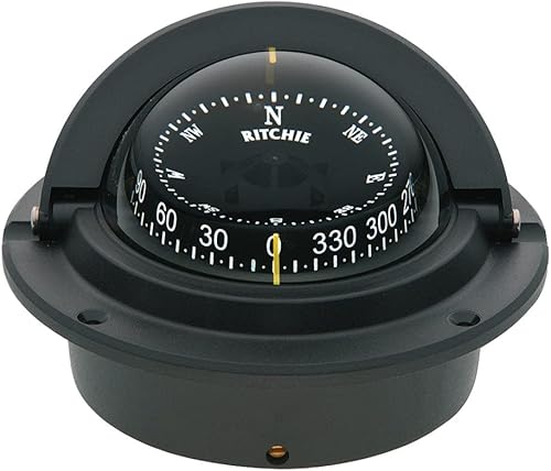 Ritchie Navigation Brújula, montaje empotrado, 3" Combi, Negro