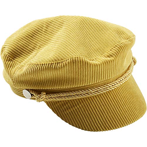 Tickled Pink Women's Newsboy Cap, Corduroy Mustard, One Size Fits Most Tickled Pink Women's Newsboy Cap, Corduroy Mustard, One Size Fits Most