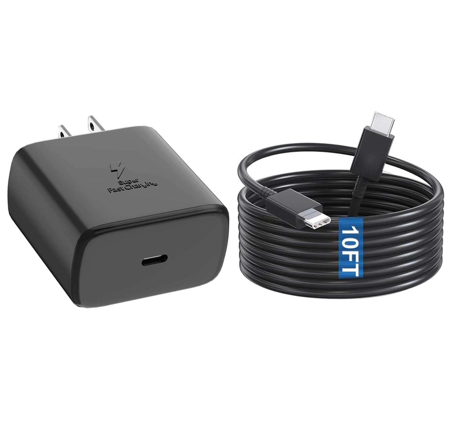 Samsung 45W USB-C Charger Super Fast Charging Android Phone Charger Block & 10FT Type C Charger Cable Cord for Samsung Galaxy S24 Ultra/S24/S24+/S23Ultra/S23/S23+/Note 10/20/S20/S21,Tab S7/S8