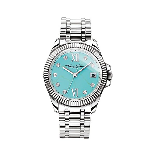 Thomas Sabo Unisex ErwachseneArmbanduhr Analog Mechanik Edelstahl WA0317-201-215-33
