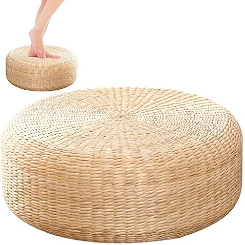 Virtcooy Straw Seat Cushion Pad | Woven Straw Flat Seat Cushion - Handmade Straw Woven Yoga Mat, Flat Seat Cushion for Garden Living Room Home Decor Cover