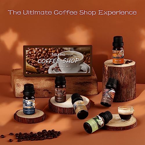 Image of SALKING Coffee Shop Fragrance Oils Set, Essential Oil for Diffuser for Home