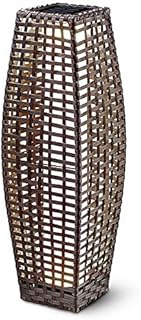 Roma Rattan Solar Floor Lamp - Rattan Solar Lights  Rattan Lamp, Rattan Solar Lantern, Solar Floor Lights, Free Standing Lamp, Free Standing Lantern, Rattan Solar Floor Lamp