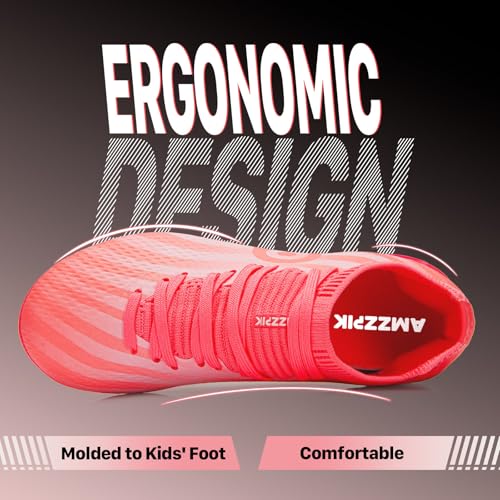 AMZZPIK Kids Soccer Cleats for Little/Big Kid Size 11C-6Y Youth Professional Cleat for Boys and Girls3
