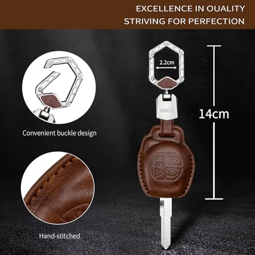 Image of PEICHI Metal Key Cover Compitable for Suzuki Swift,Dzire,Baleno,Ertiga,WagonR,Celerio,Alto,Brezza,Ignis,S-Presso,Fronx 2 Button Remote Key