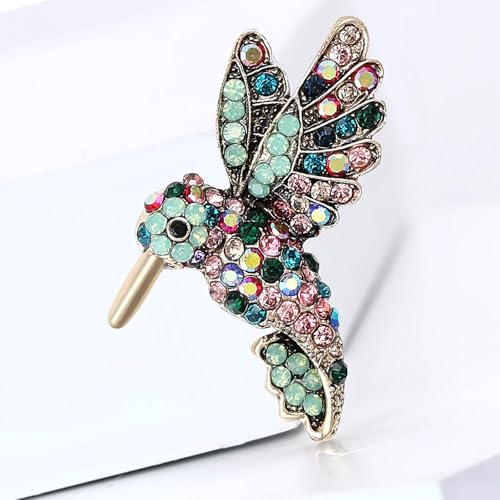 Image of Enamel Bird Brooch for Women Rhinestones Owl /Hummingbird /Eagle /Toucan Lapel Pin Cute Bird Brooches Jewelry Gifts for Mom Wife