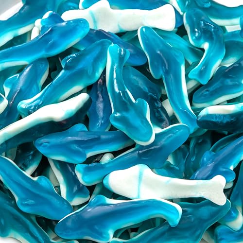 Gummy Sharks, Blue Shark Gummies, Blue Raspberry Candy - 11 Oz Pack - image 1
