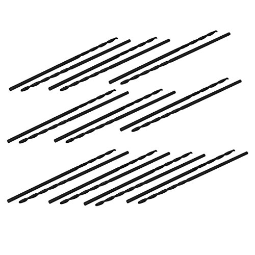 Aexit 1.1mm Dia Tool holder 41mm Long HSS Spiral Flutes Straight drill hole Twist Drill Bit Black 20pcs Model:43as61qo127