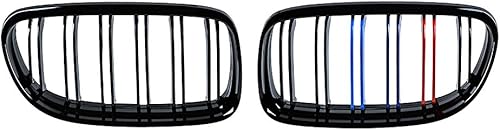 Miniatura 2 de Astra Depot Rejilla de riñón de doble línea de color negro brillante compatible con BMW E90 E91 323i 325i 328i 330i 330i 335i 4DR 2009-2011