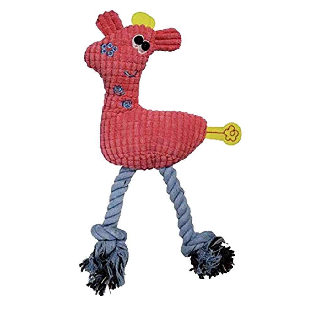 KUTKUT Dog Plush Squeaky Toy with Rope, Dog Interactive Chew Toy, Cute Soft Pet Toys for Teeth Cleaning, Chewing & Durable Toys for Puppy Dogs and Medium Dogs. (Pink) (B091FPP3RS) Amazon Price History, Amazon Price Tracker