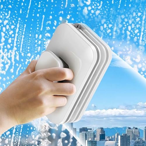 Magnetischer Fensterreiniger für Einfach Fenster mit Einer Stärke von 3–10 mm, Magnetischer Glaswischer, Doppelseitiger Magnetischer Glasreiniger, Fensterputzer Fensterreinigungswerkzeug