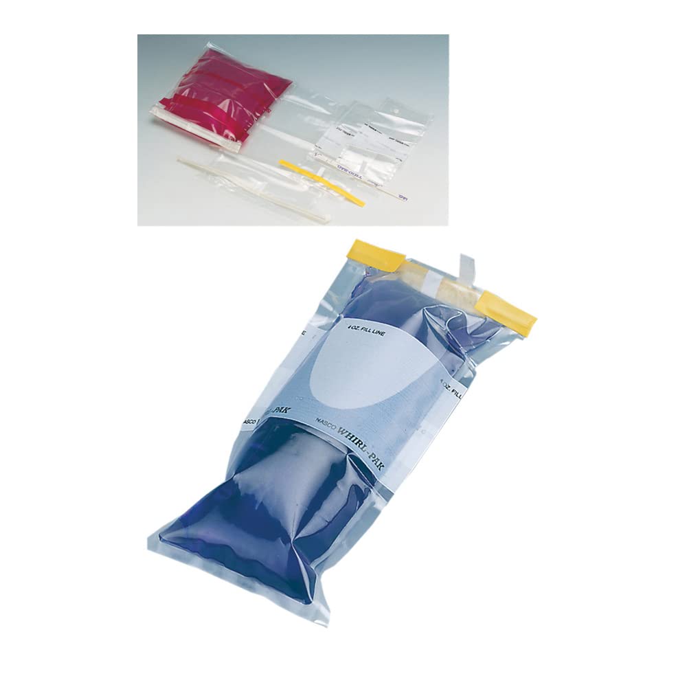 Whirl-Pak 1-7162 - Bolsas de polietileno de baja densidad (sin campo de escritura, estéril, capacidad de 1627 ml, 190 x 300 mm, 100 unidades), transparente