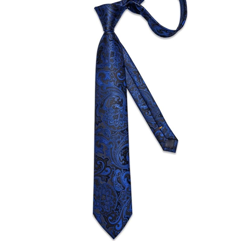 Corbata clásica de seda 8 cm para hombre miniatura 4