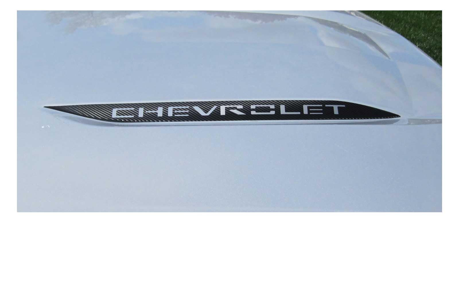 Chevy Silverado Carbon Fiber Hood Decals 2019-2026 Set of 2 GM Licensed