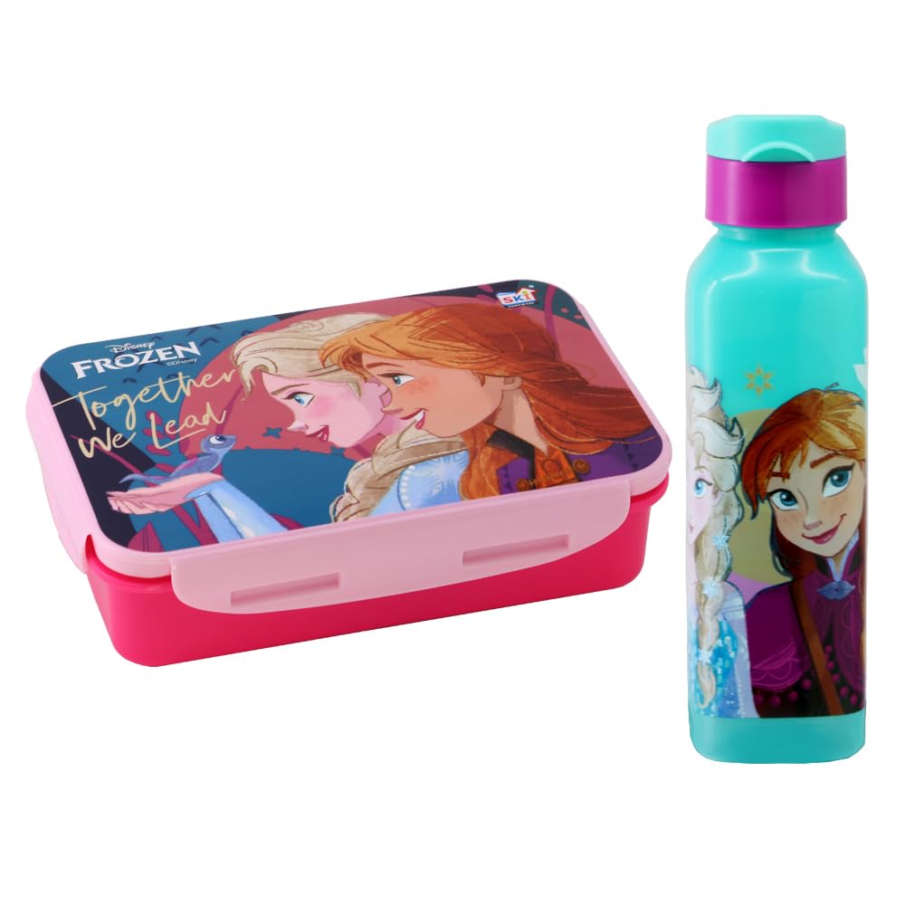 SKi Homeware Lock & Seal Disney Lunch Box + Water Bottle Combo, for School Kids, a Gift for Girls and Boys with Attractive Character Prints and Vibrant Colours (Frozen) (B0D4TV7ZNJ) Amazon Price History, Amazon Price Tracker