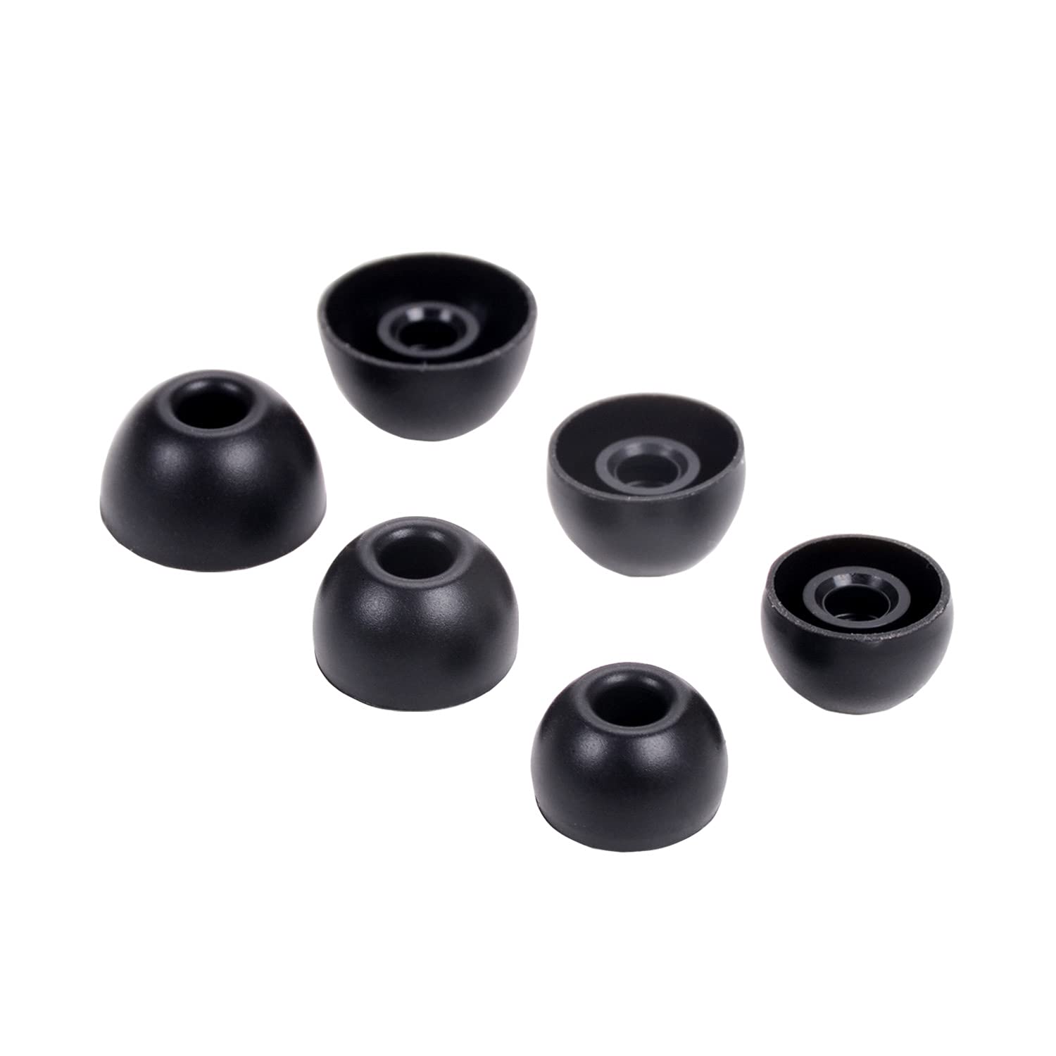 Replacement Silicone Tips Earbuds Buds Eartips Set for Beats Studio Buds Earphone Headphones,6 Pairs (Black)